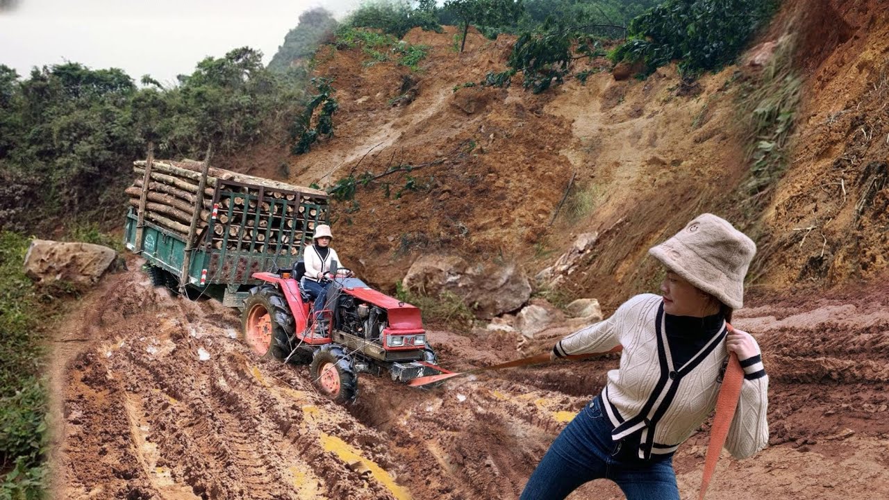 The skill of driving a tractor to transport firewood downhill makes many people confused.