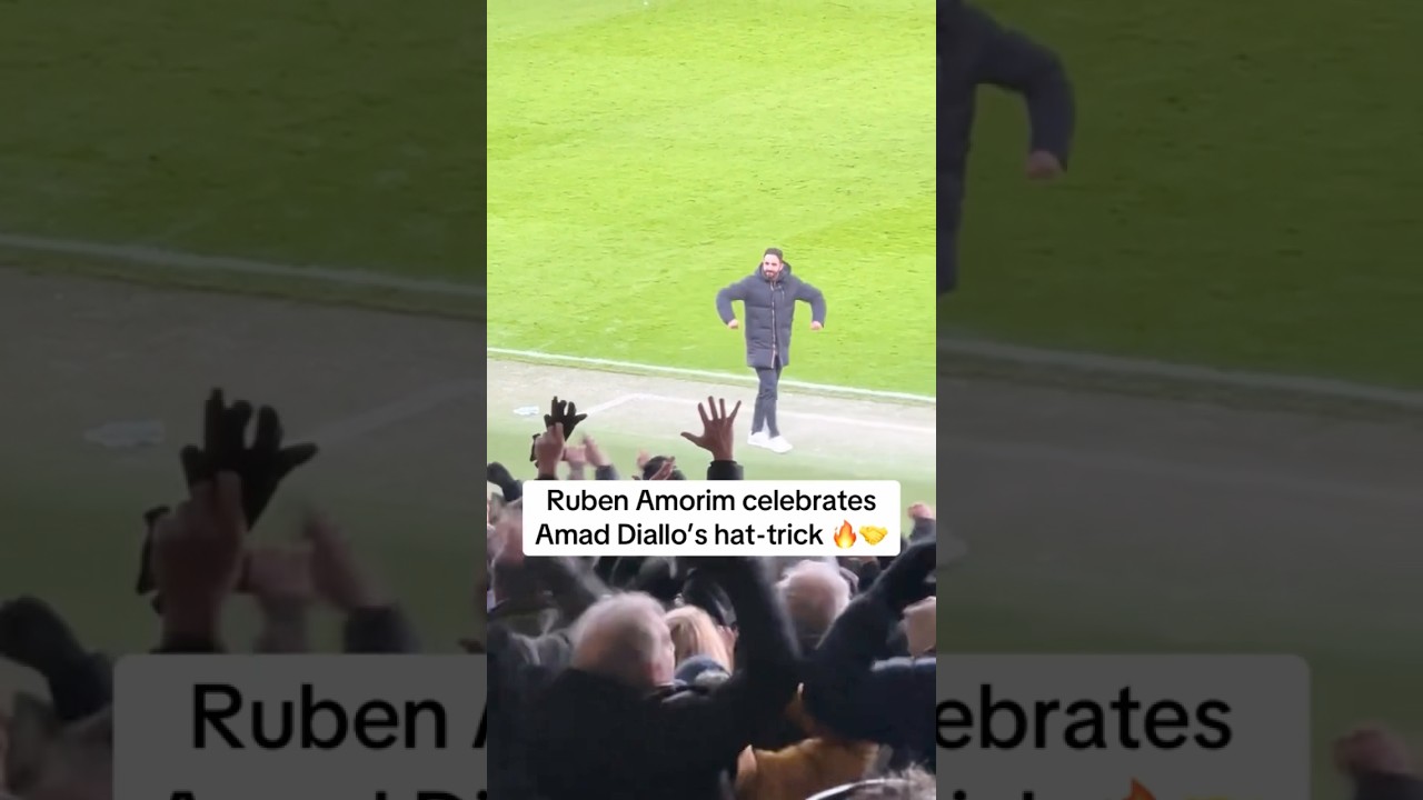 Ruben Amorim’s reaction to Amad’s Hat-trick ♥️