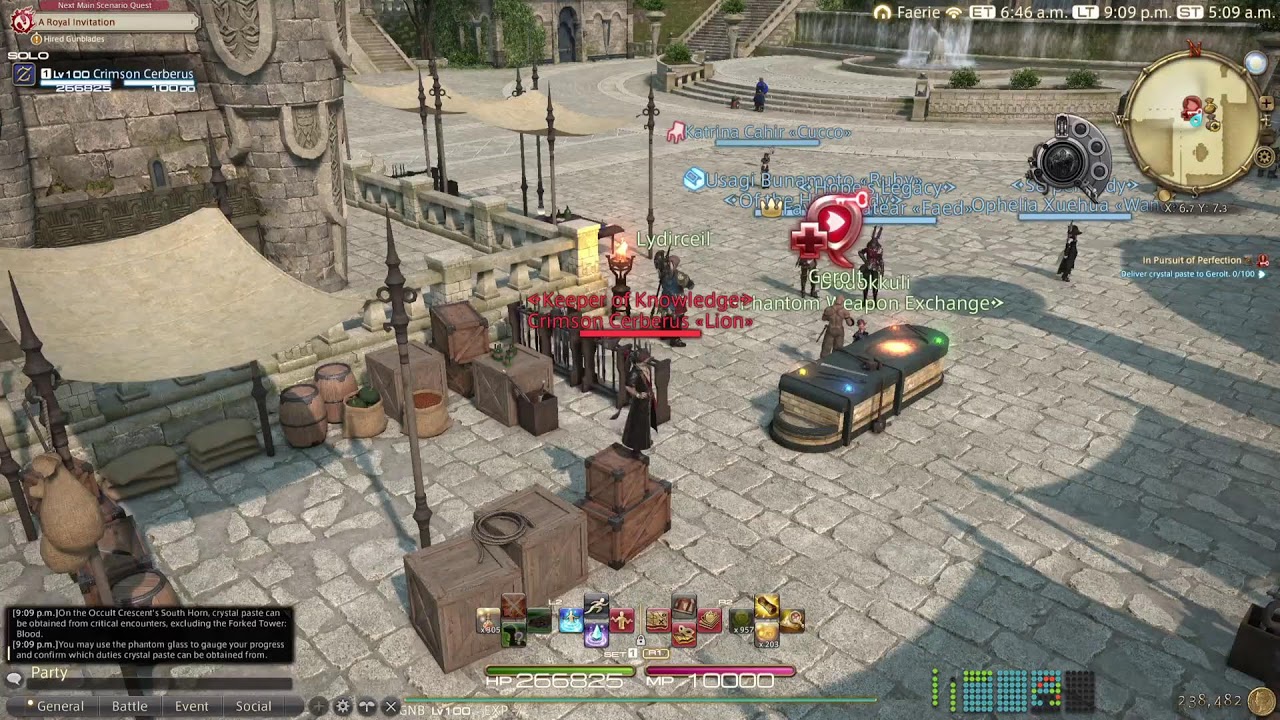 Final Fantasy 14 Seven Gwiber Mount + Finishing Phantom Relic Weapon Phase 2