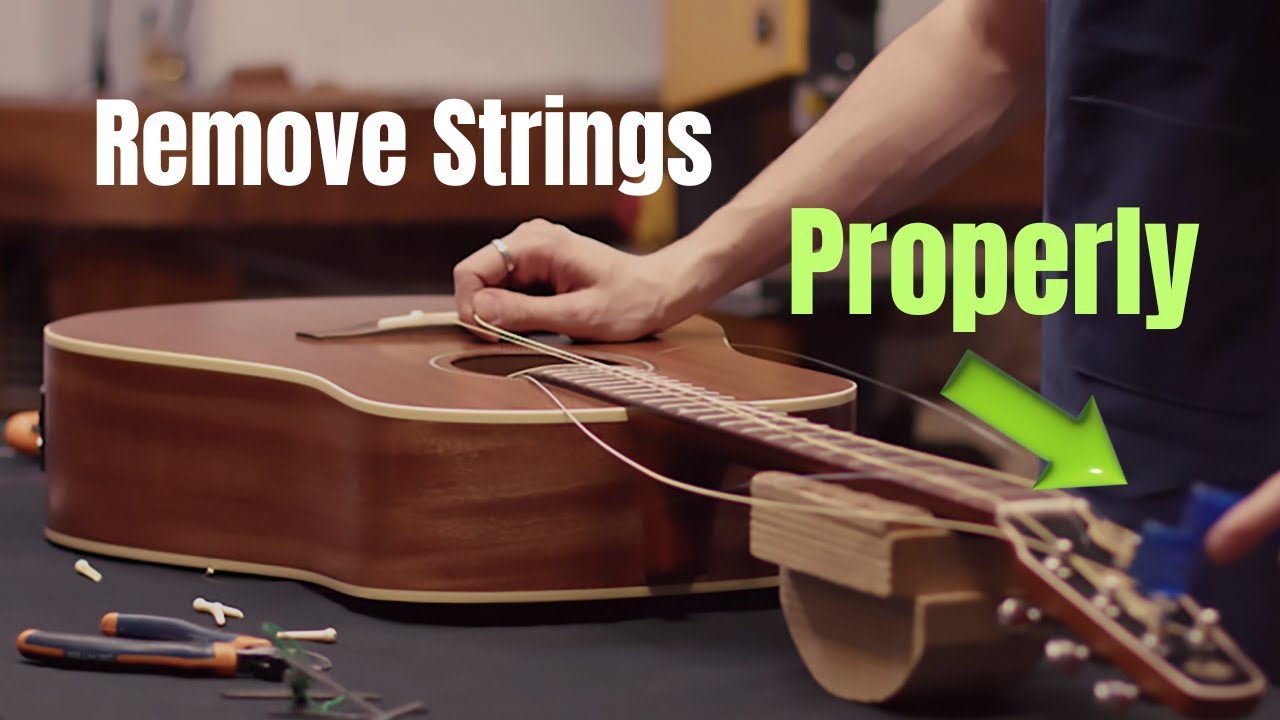 How to Remove Guitar Strings - Acoustic Guitar Maintenance