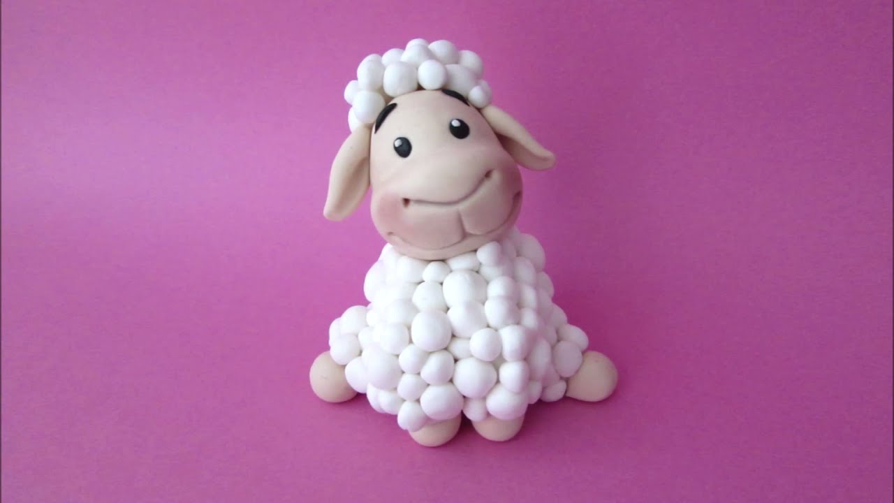 How to Make Fondant Sheep Cake Topper Video Tutorial