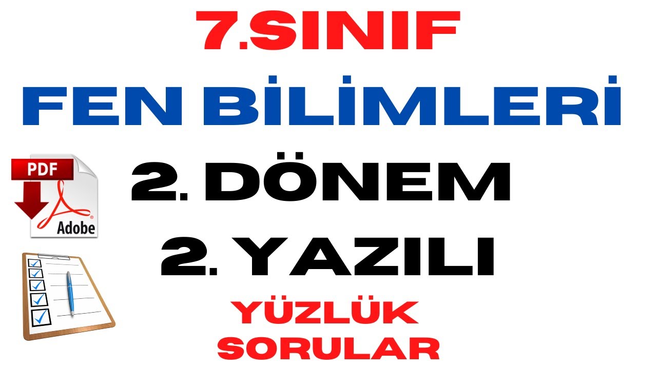 7. SINIF FEN 2. DÖNEM 2. YAZILI | pdf indir