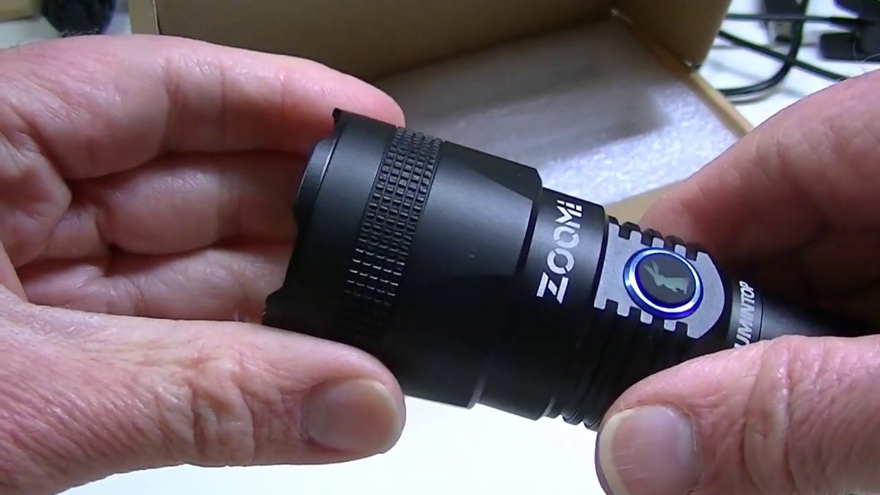 Lumintop Zoom. Focusing USB rechargeable flashlight. Cree XP-L HD