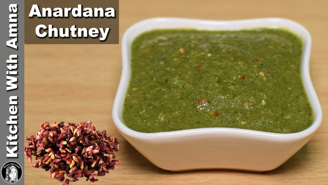 Anardana Chutney Recipe - Green Chutney Recipe - Kitchen With Amna