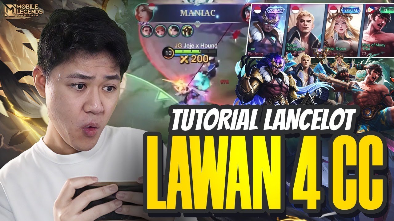 TUTORIAL MAIN LANCELOT LAWAN 4 STUNNER BIAR TETAP ON POINT! - Mobile Legends