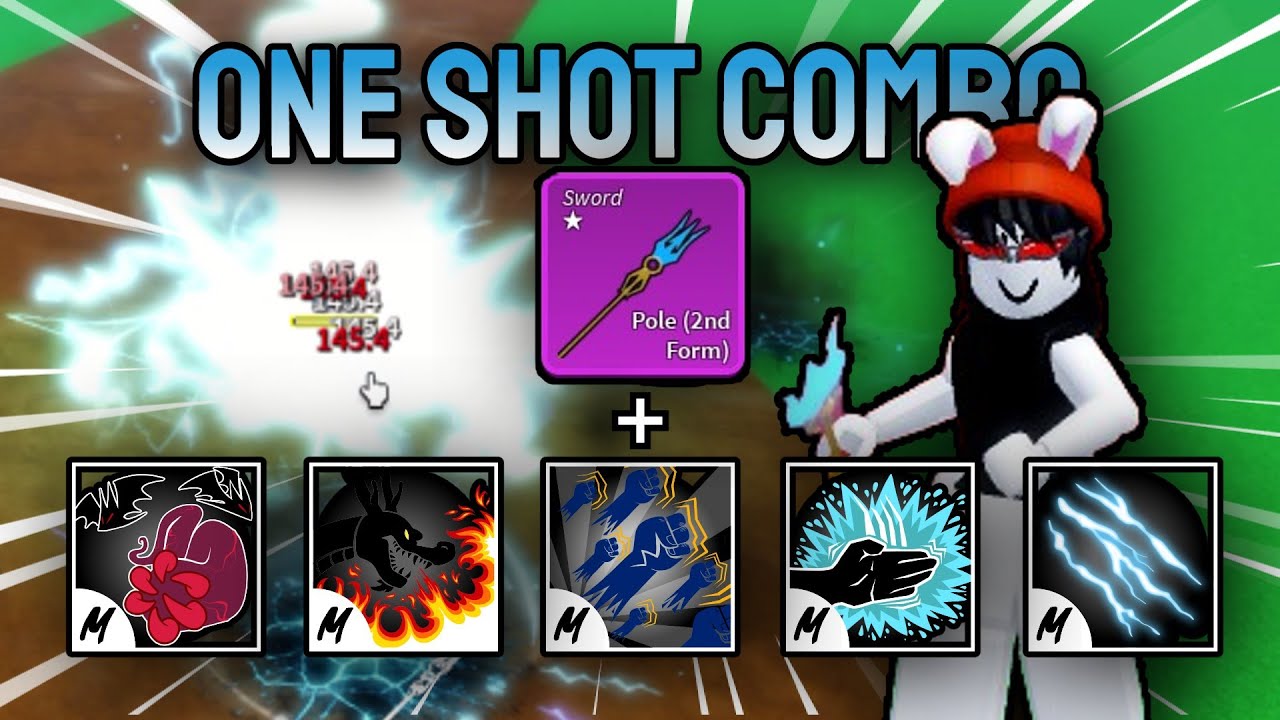 КОМБО POLE V2 ONE SHOT COMBO С ЛУЧШИМ БОЕМ V2 MELE | Blox Fruits | Награда 30 млн.