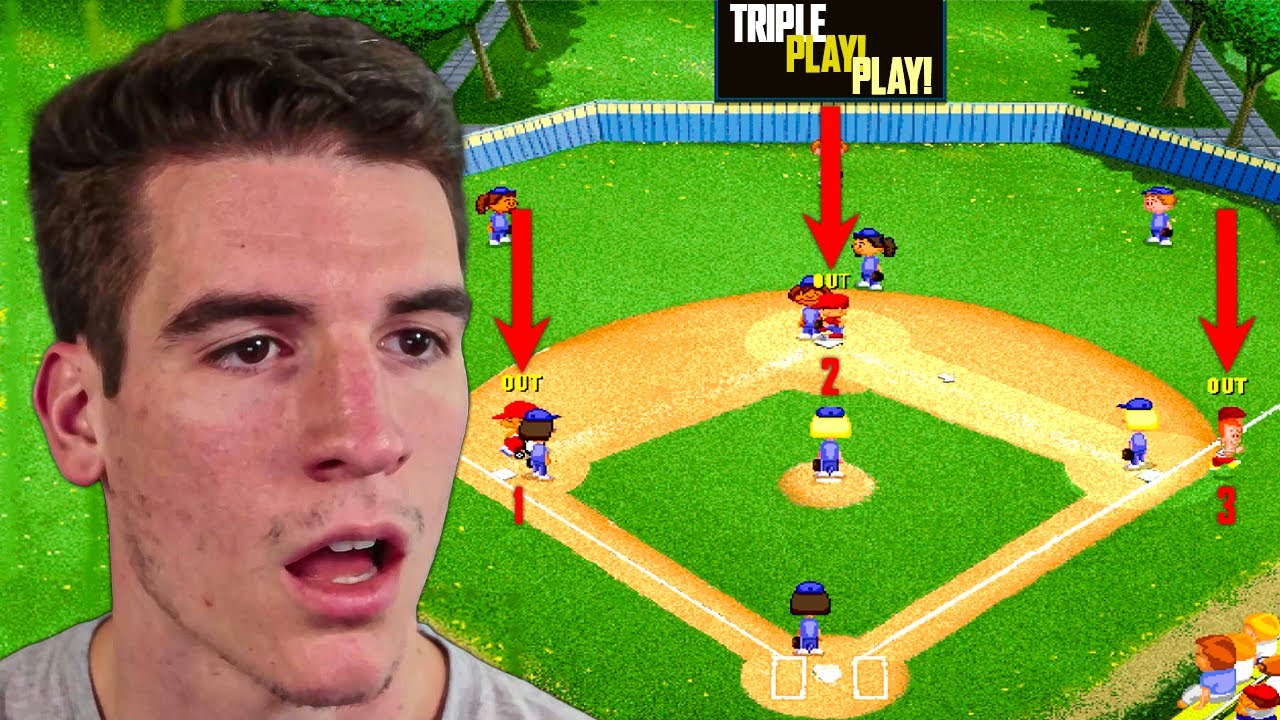 I Hit a TRIPLE PLAY in Backyard Baseball