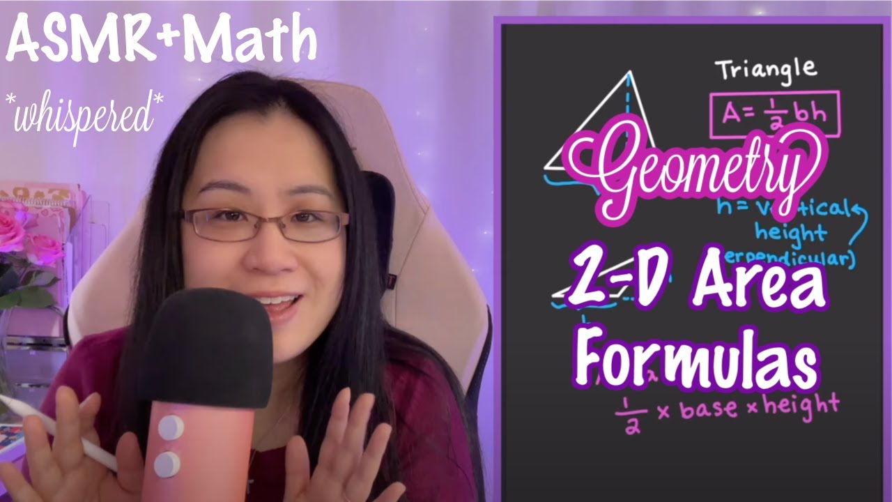 ASMR Math | Relaxing Sleepy Geometry- Review Area Formulas Until You Fall Asleep