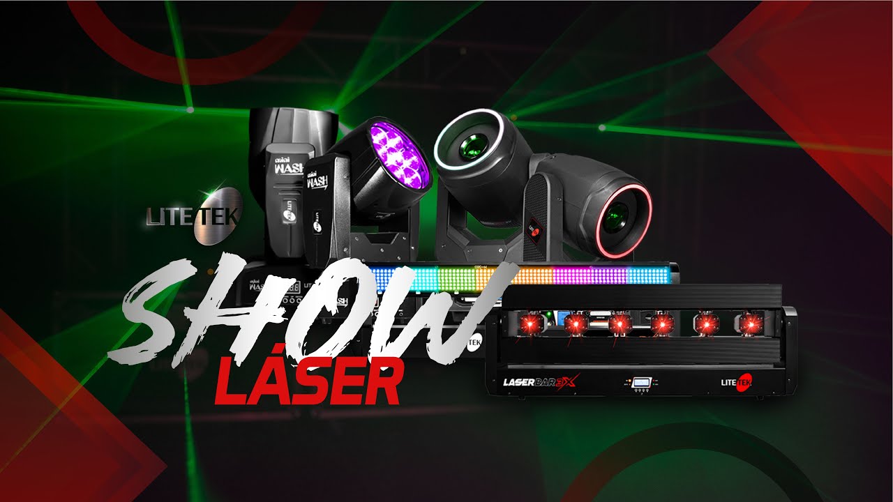 Show láser Laser spot 3W + Laser bar 3X + Mini Wash