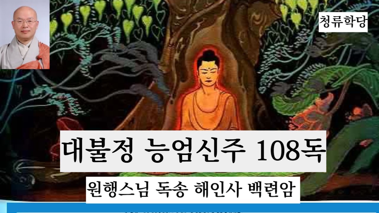 능엄신주 108독 - 원행스님 독송 -  해인사 백련암