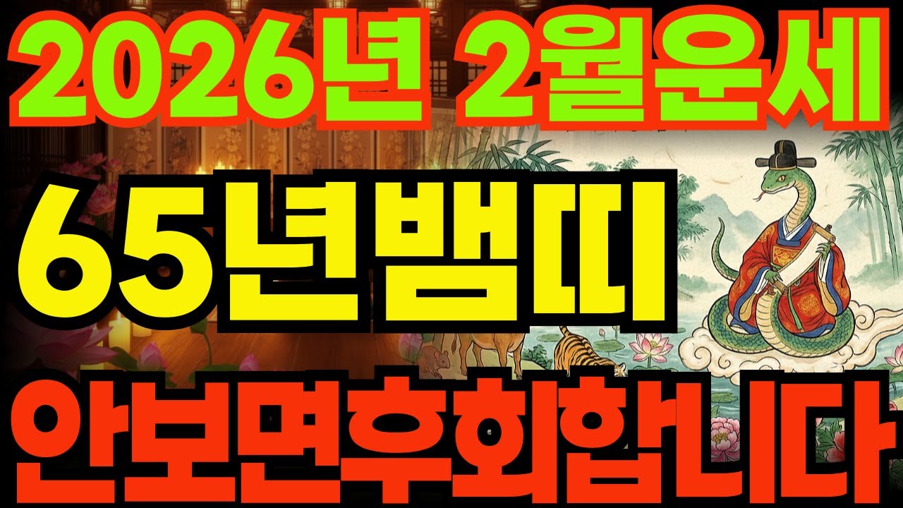 [65년뱀띠운세]1965년을사생뱀띠26년2월운세