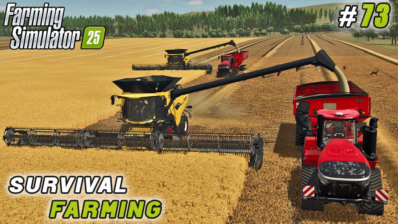 $6M Logistics Profit + Double Combine Barley Harvest | Farming simulator 25 | Survival Farming | #74