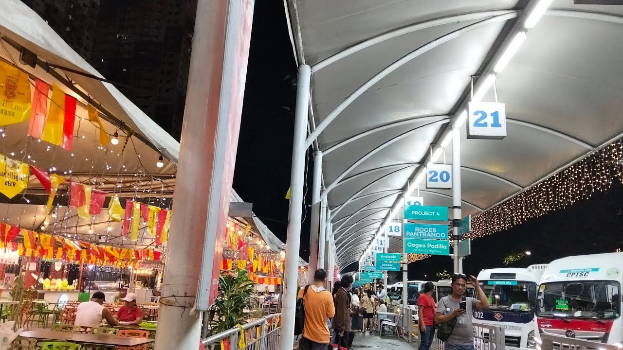 E-Bus Transport & New Foodpark in Araneta City, Cubao.