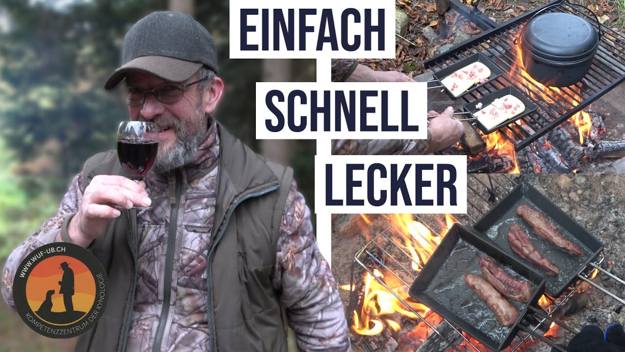 Grillen von Käse und Fleisch auf dem Feuer | Hundeschule U.B.