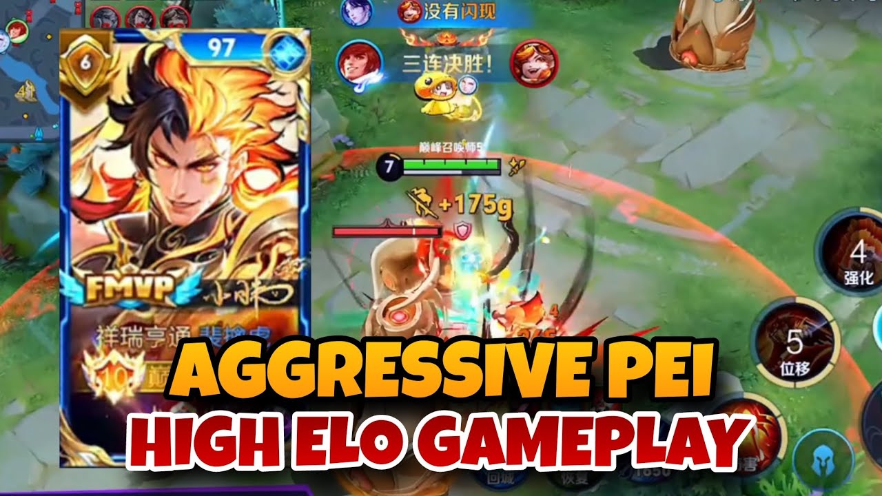 AGGRESSIVE PEI IN HIGH ELO 💀 TRULY UNSTOPPABLE | HONOR OF KINGS
