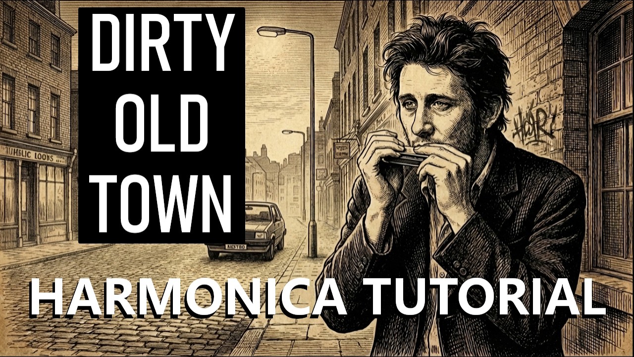 Learn Pogues Dirty Old Town in 3 Keys on 1 Harmonica