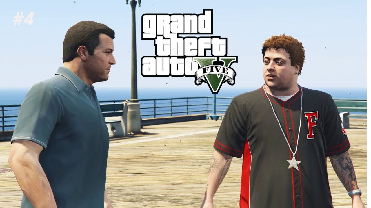 GTA V MODO HISTORIA #4: Levando as crias pra sair