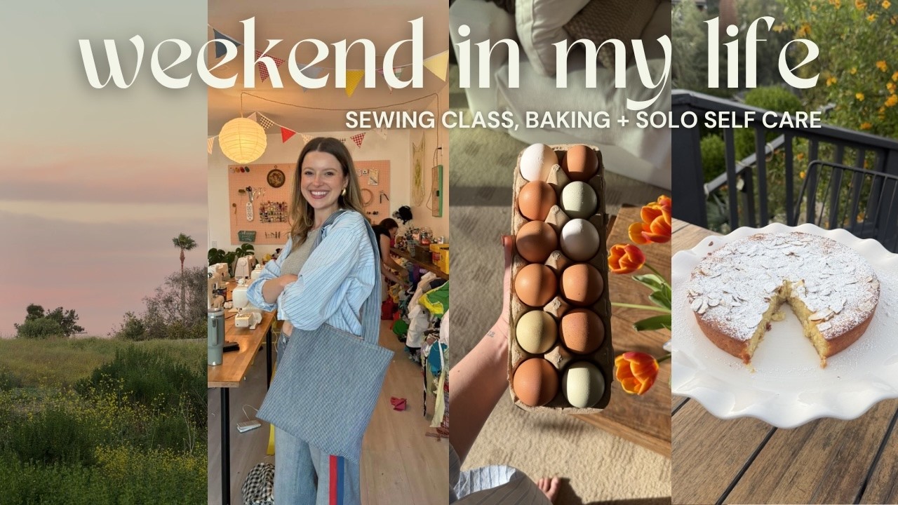 VLOG: I learned to sew and had the ultimate ✨self care weekend✨