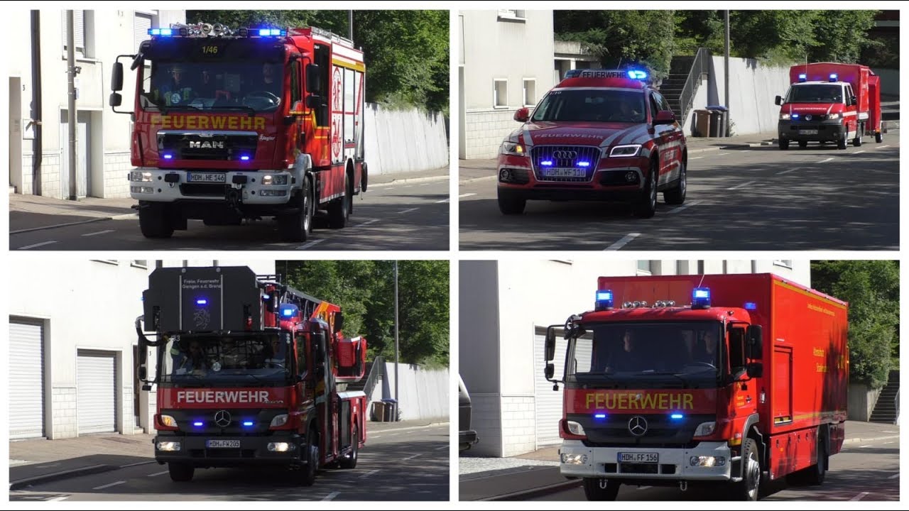 [Großübung |Werkfeuerwehr und FF!] Einsatzfahrten in Herbrechtingen 29.06.2019