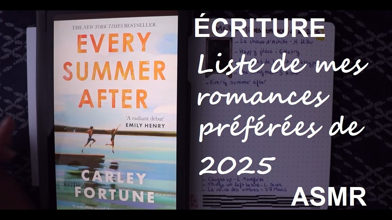 ASMR français - Écriture bilan : Les meilleures romances que j'ai lues en 2025