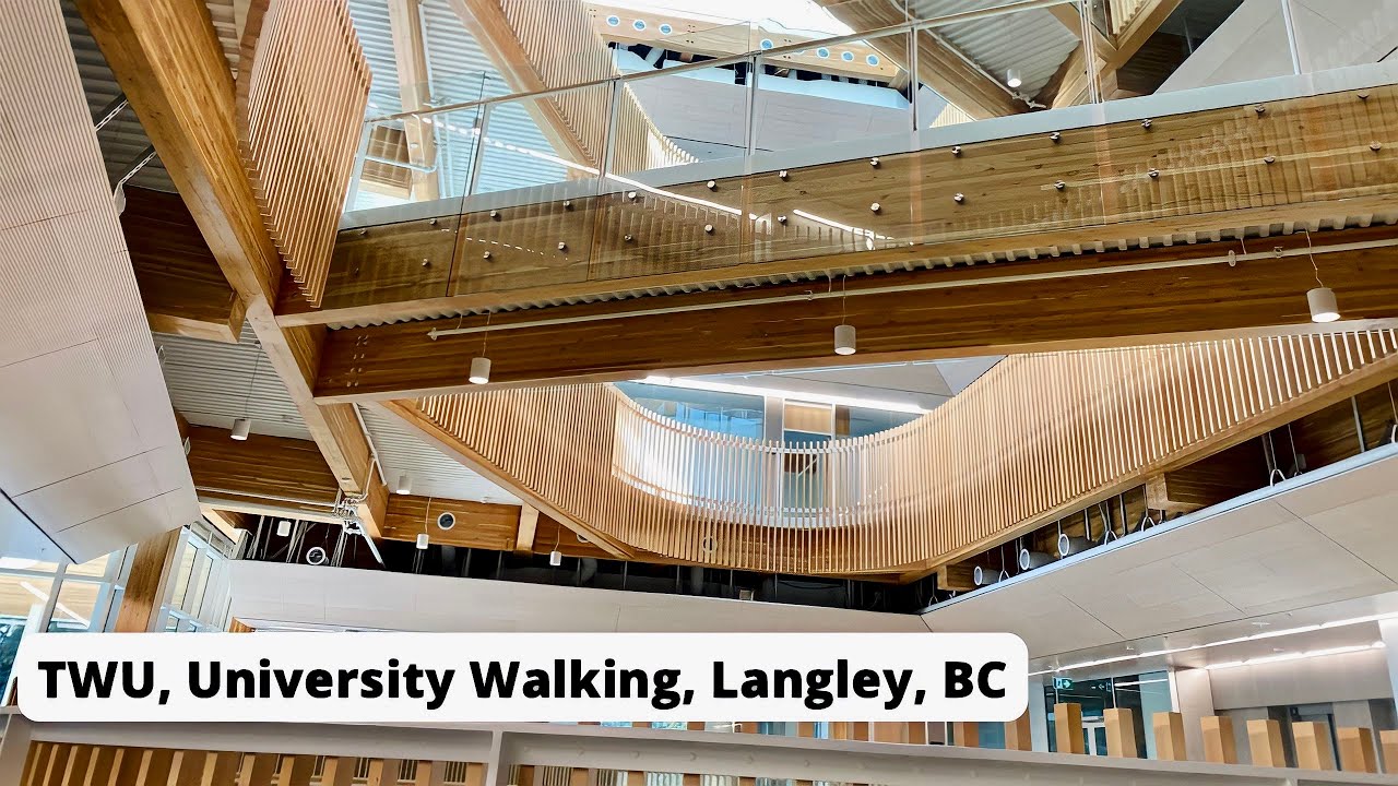 Walking Tour Trinity Western University (TWU), Autumn Walk, Langley, Canada, BC, asmr