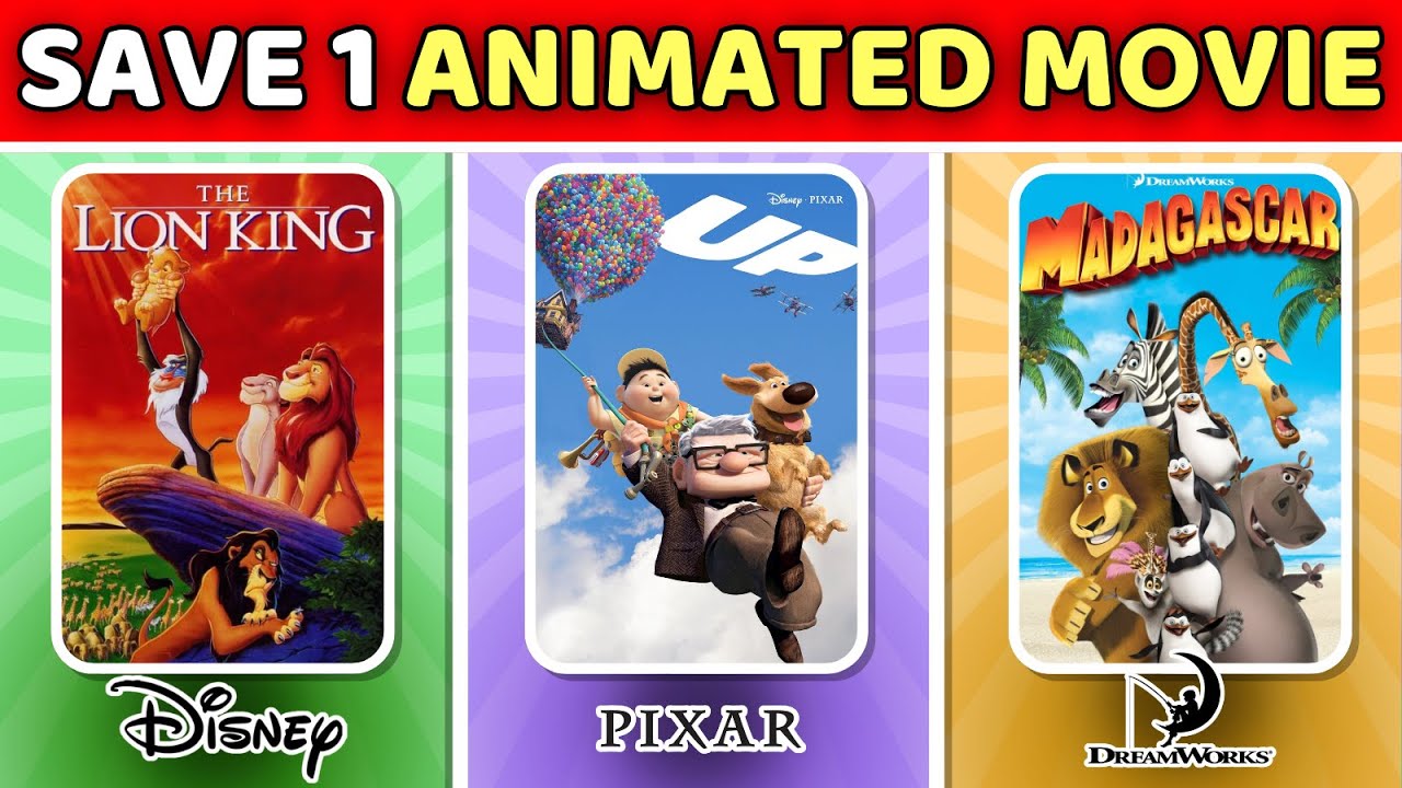 Save One Animated Movie! 🎬 Disney, Pixar, DreamWorks & More