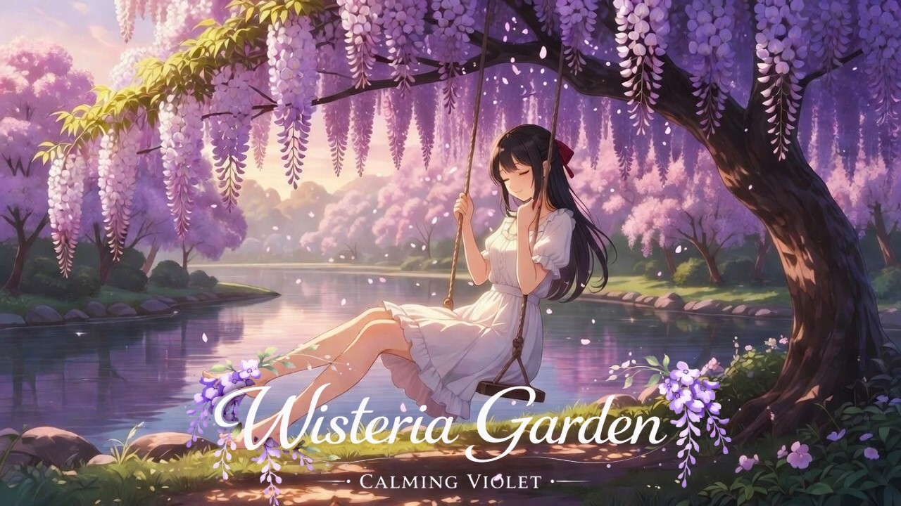 Wisteria Relaxing Flute & Piano 🌸 Soothing Instrumental Ambience | Study, Sleep & Focus Music