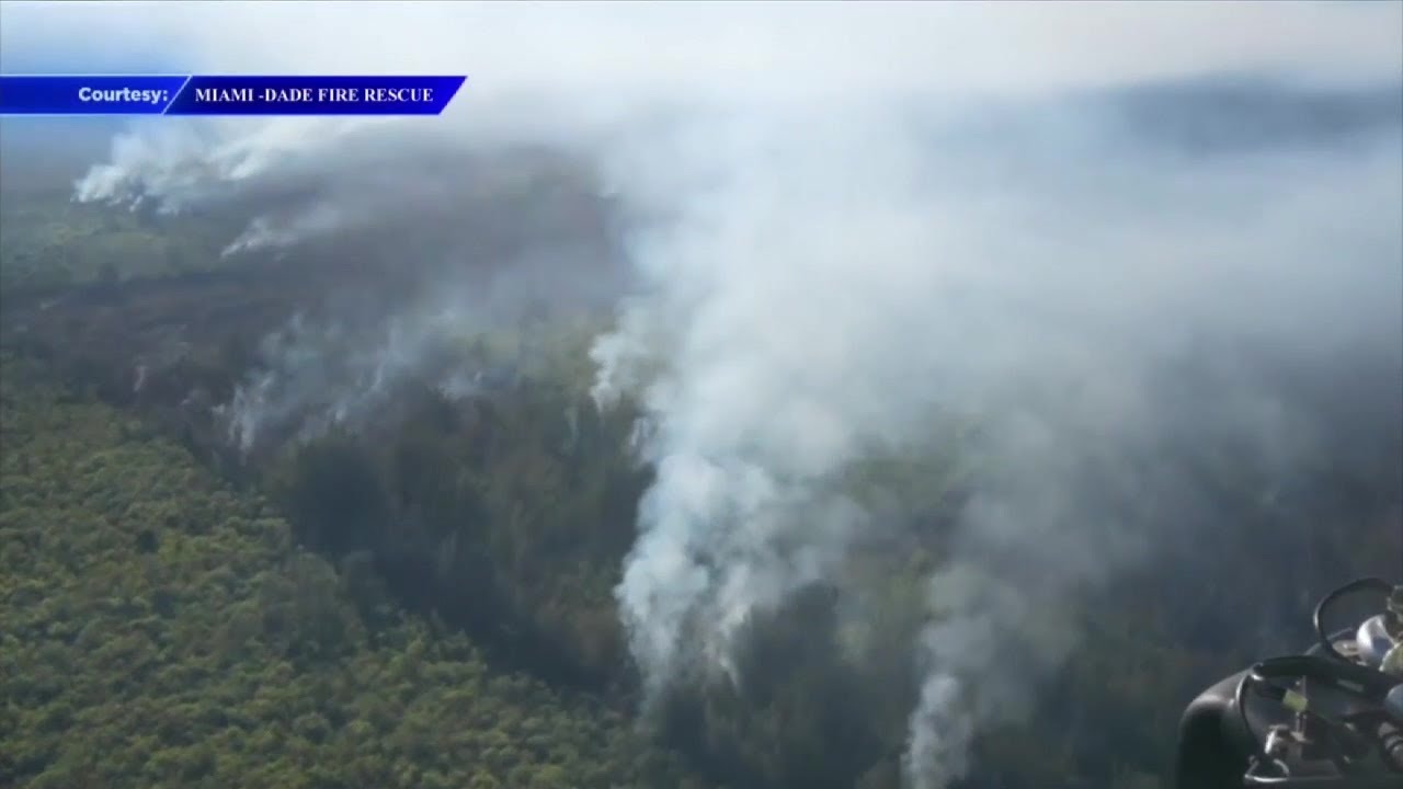 Week-long brush fire shuts down roads in and out of Florida Keys