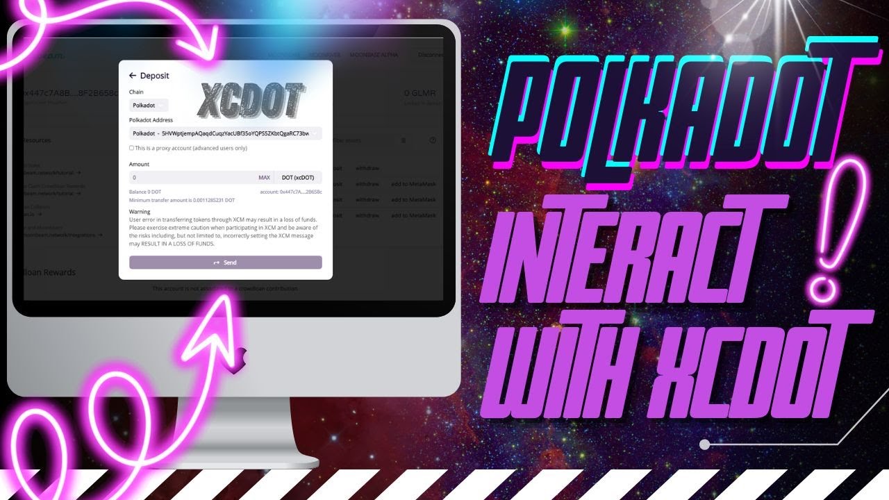 Мунбим - Как взаимодействовать с xcDOT. Moonbeam - How to Interact with xcDOT(Polkadot)