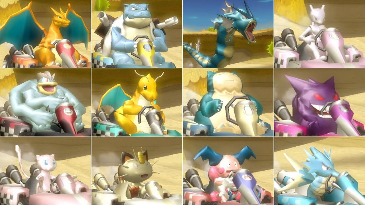 If All Characters Were Pokemon (Gen 1) In Mario Kart Wii