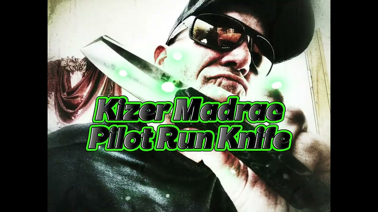 Нож Kizer Madrac Pilot Run с спейсером Turboglow