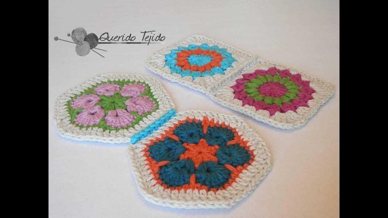 Como unir Grannys *unión en Relieve* - How to Join Granny Squares *Relief Stitch* ENGLISH SUB