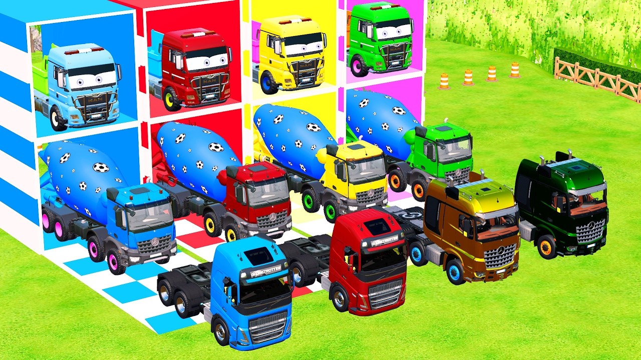 TRANSPORTING CRANE, MIXER TRUCK by MAN TRANSPORTER! Farming Simulator 22 #37