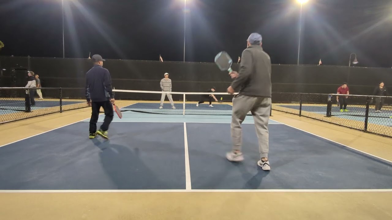 Eric, Herbert vs Leo, Justin 2.19.26 #pickleball Set 1 at Vellano Park, Chino Hills, CA