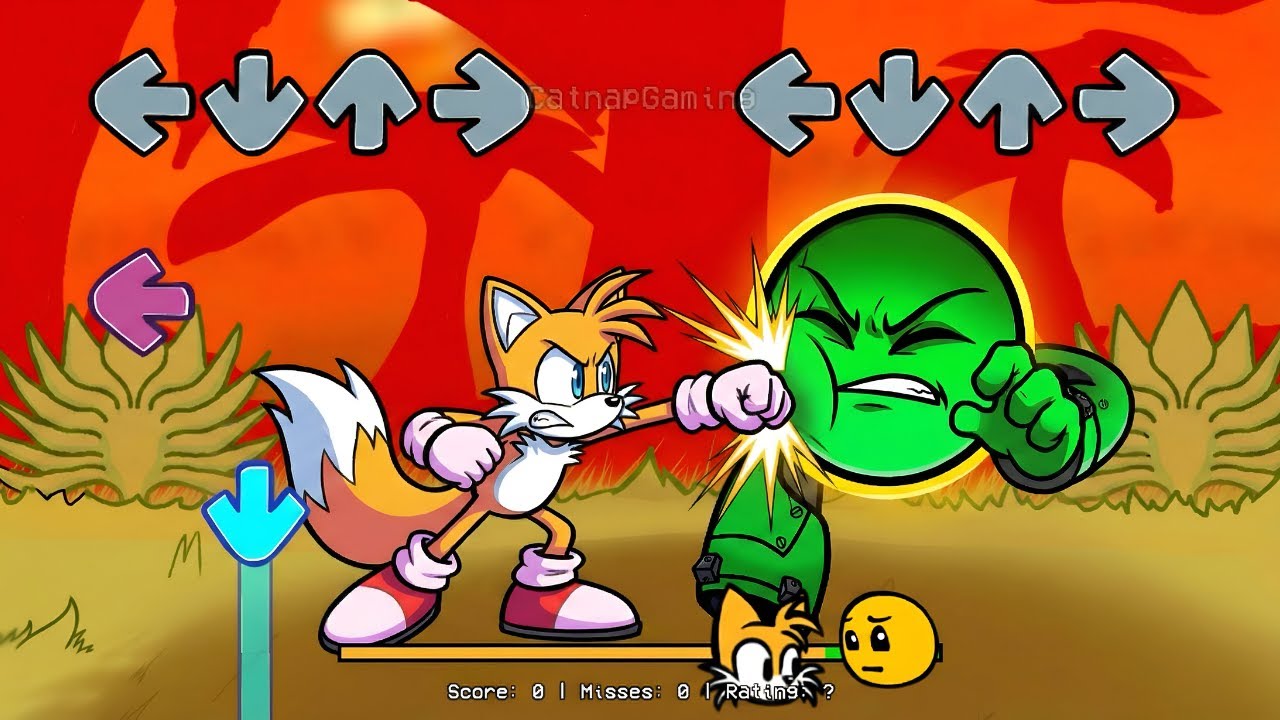 FNF NEW | Old Geometry Dash 2.2 VS Sonic ALL PHASES Sings Chasing | Fire In The Hole FNF Mods