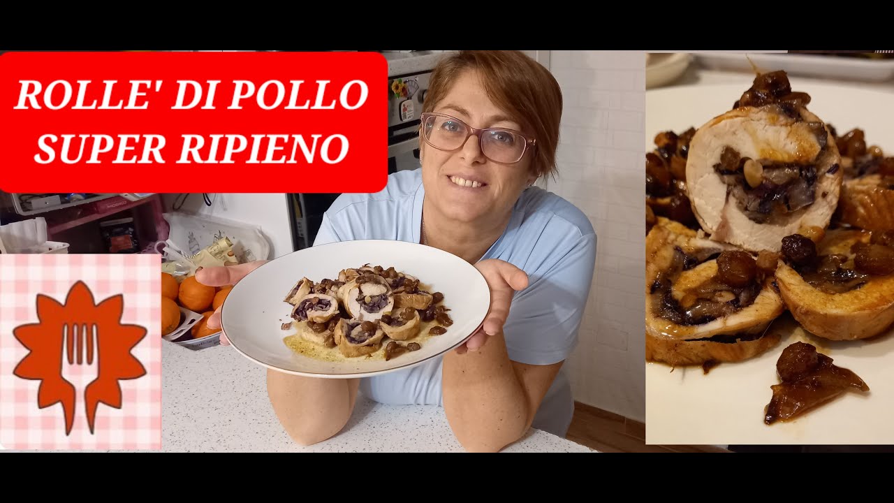 Rollè (arrosto ripieno) di Pollo con Radicchio, Uvetta e Pinoli! Per un secondo piatto elegante!