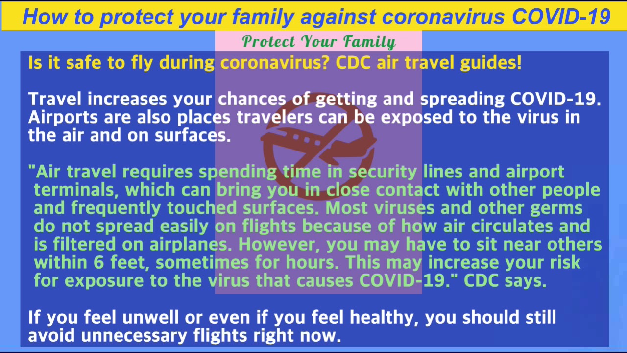 Is It Safe To Fly During Coronavirus? CDC Air Travel Guides!