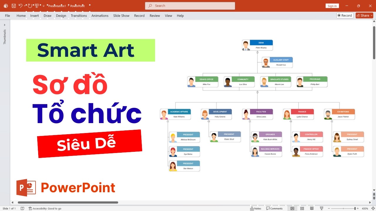 PowerPoint SmartArt: Tạo Sơ Đồ Tổ Chức & Quy Trình Chỉ 2 Phút