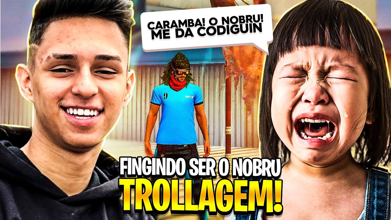 FINGI SER O NOBRU NO FREE FIRE!! TENTE NÃO RIR!!