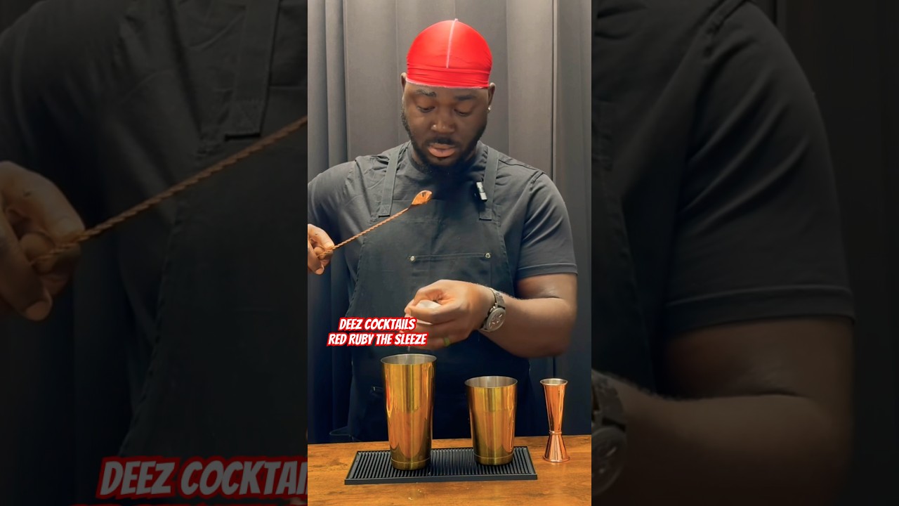 Red Ruby the sleeze #drinkshow #cocktails #craftcocktail #cocktailrecipe #video #recommended #deez