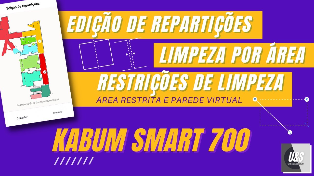 Robô Aspirador Kabum! Smart 700 Edição do Mapa, Limpeza por Área, Parede Virtual e mais