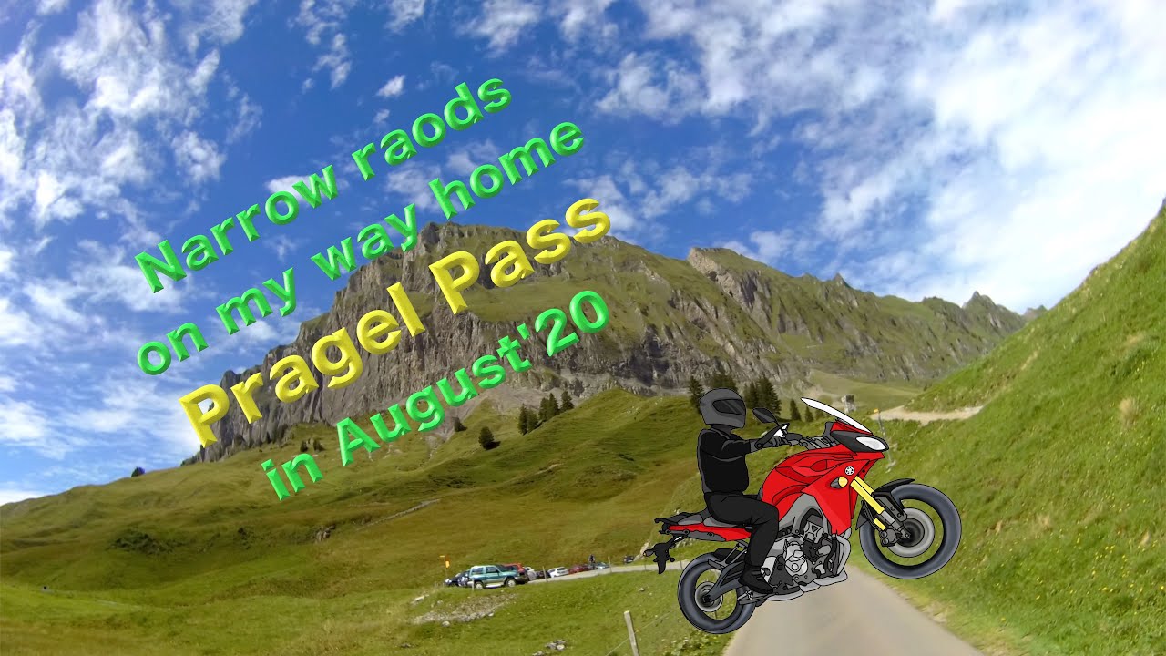 Narrow roads on my way home - Pragelpass - on my Tracer 900 GT - 4K