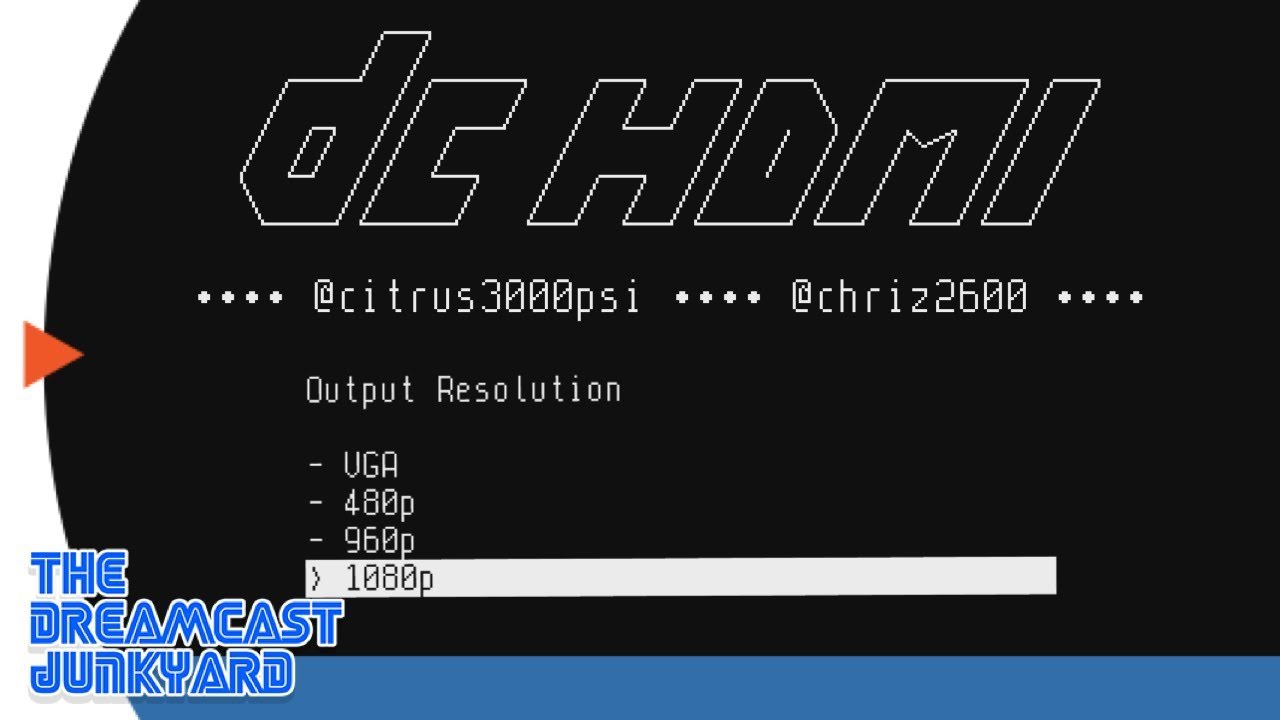 DCHDMI - An internal mod that plays Sega Dreamcast games in 1080p