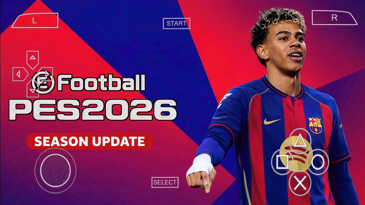 efootball PES 2026 PPSSPP Offline full Update New Transfers Kits 25/26 Season 4K Graphics