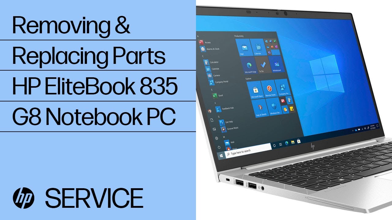 Removing & replacing parts for HP EliteBook 835 G8 | HP Computer Service
