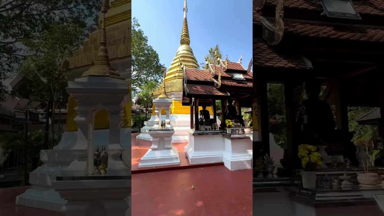 Chiang Rai: Wat Phra Kew with the Emerald Buddha copy (bronze). 