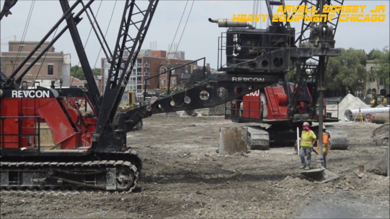2x Revcon Link-Belt Cranes Foundation Drilling