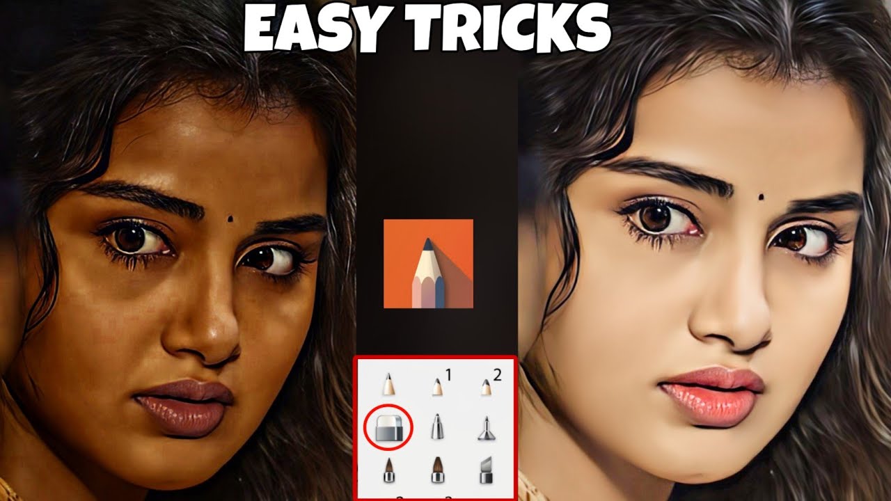 Oily Smooth Skin HDR Secret Editing Tricks | Face smooth photo editing | Sketchbook editing