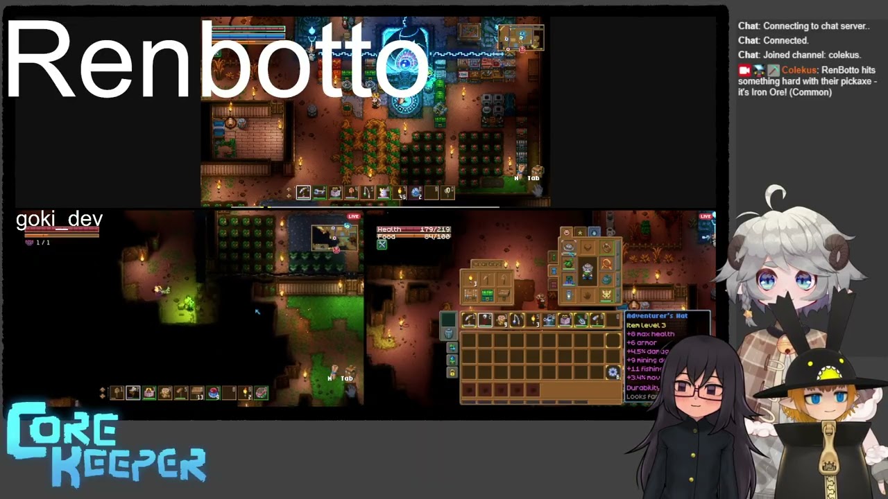 Core Keeper Part 2 w/ Paperbag_ch, Renbotto, and goki_dev