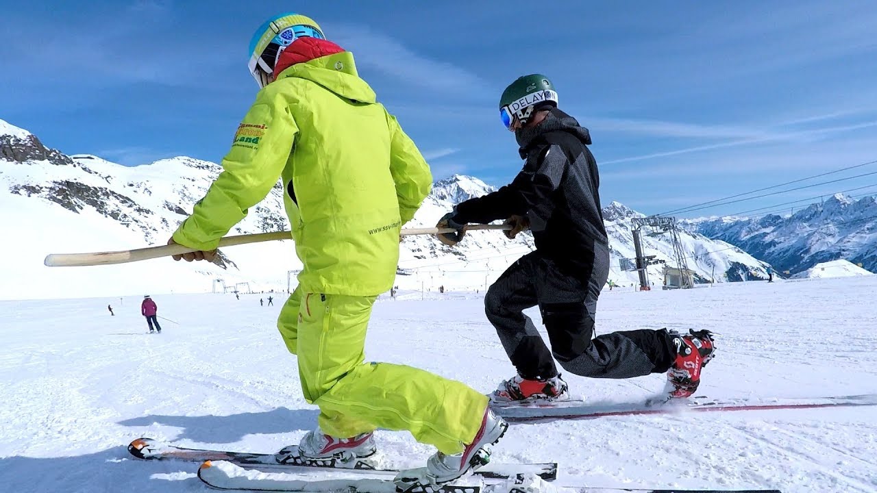 Zum 1.  Mal auf Telemark Skiern
